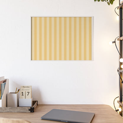 Buttercup Stripe Wood Framed Posters