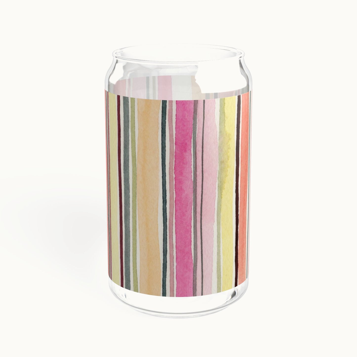 Summer Stripe Sipper Glass | 16oz