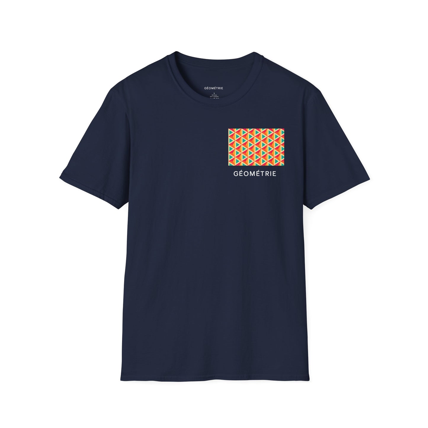 Geometric Pattern Unisex Softstyle T-Shirt, Casual Tee, Gift for Him/Her, Summer Wear, Trendy Streetwear, Cool Graphic Tee