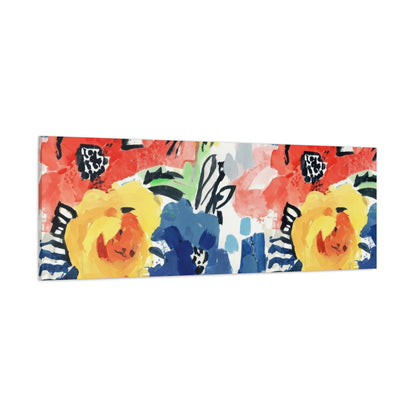 Abstract Flora Stretched Canvas Wall Art