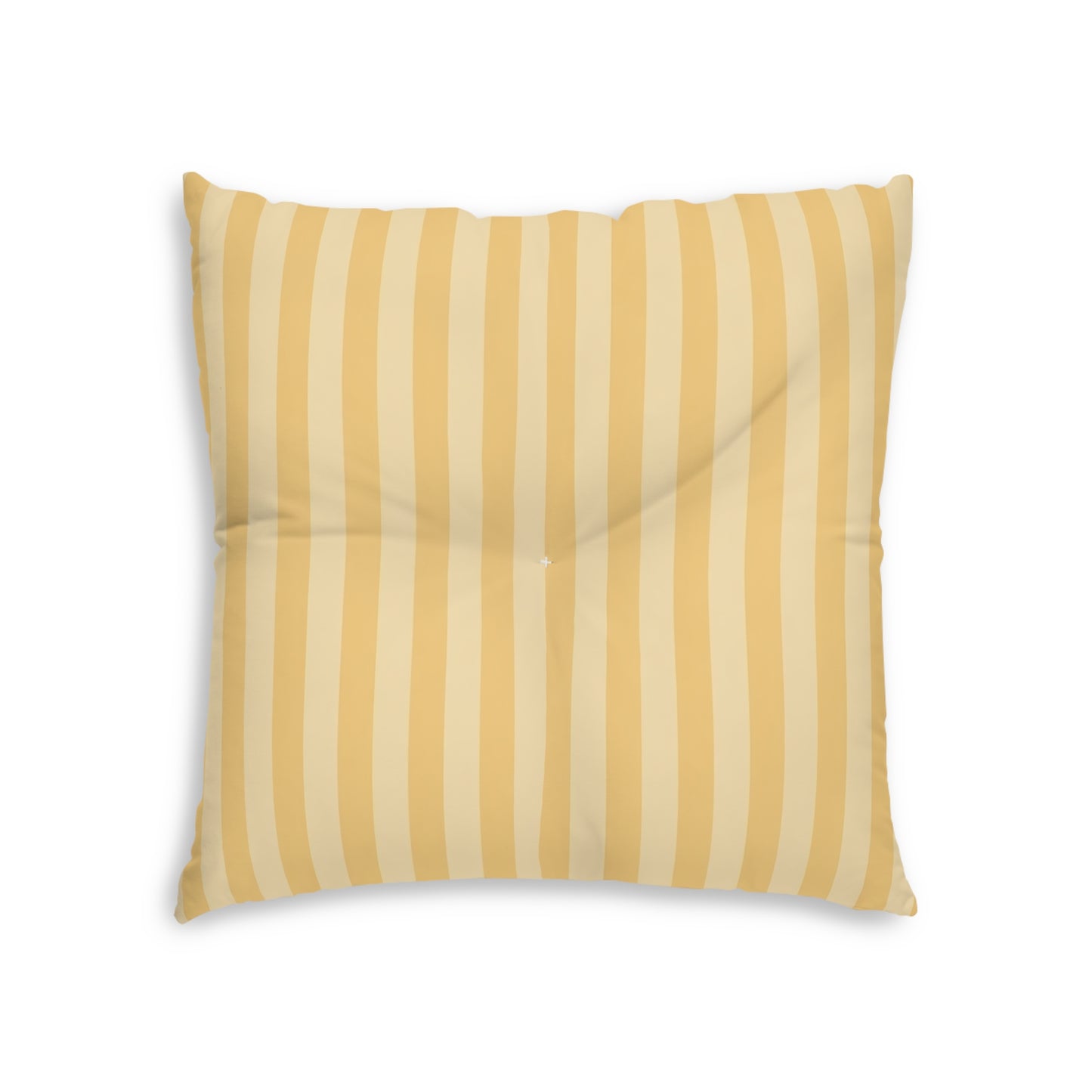 Buttercup Stripe Square Tufted Floor Pillow