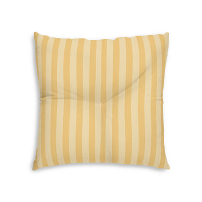 Buttercup Stripe Square Tufted Floor Pillow