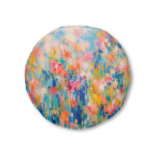 Chromatic Meadow Tufted Floor Pillow