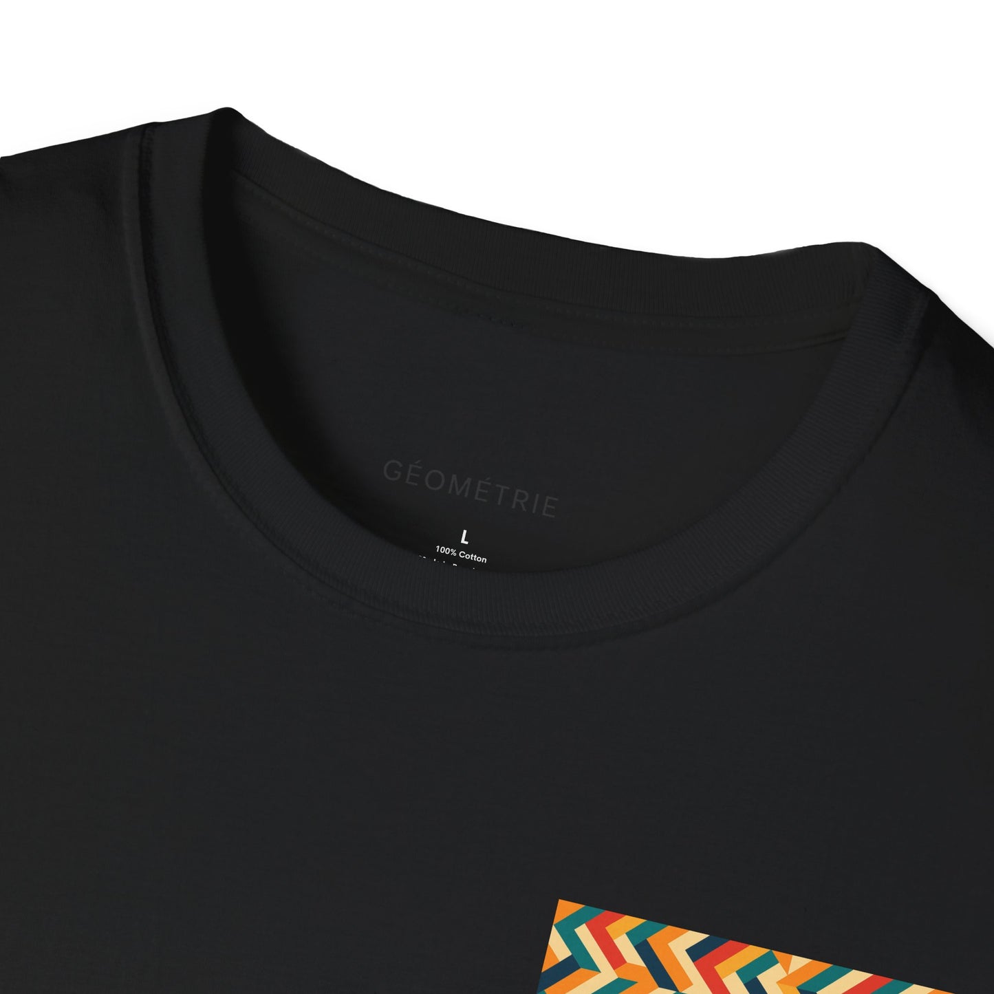Geometric Pattern Unisex Softstyle T-Shirt, Casual Wear, Gift for Him/Her, Summer Fashion, Art-Inspired Tee