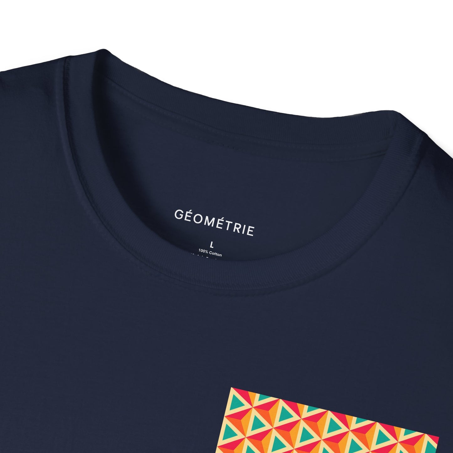 Geometric Pattern Unisex Softstyle T-Shirt, Casual Tee, Gift for Him/Her, Summer Wear, Trendy Streetwear, Cool Graphic Tee