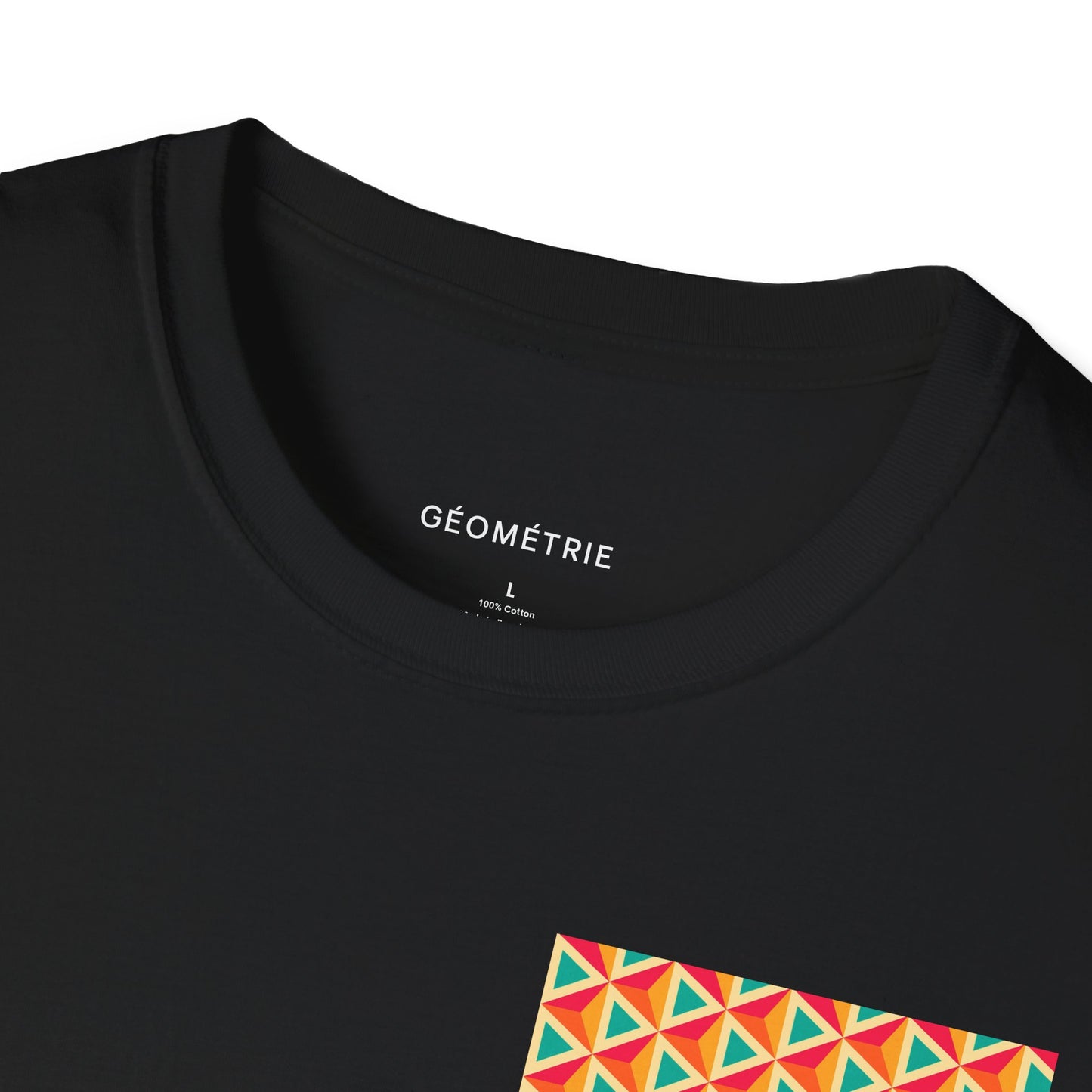 Geometric Pattern Unisex Softstyle T-Shirt, Casual Tee, Gift for Him/Her, Summer Wear, Trendy Streetwear, Cool Graphic Tee