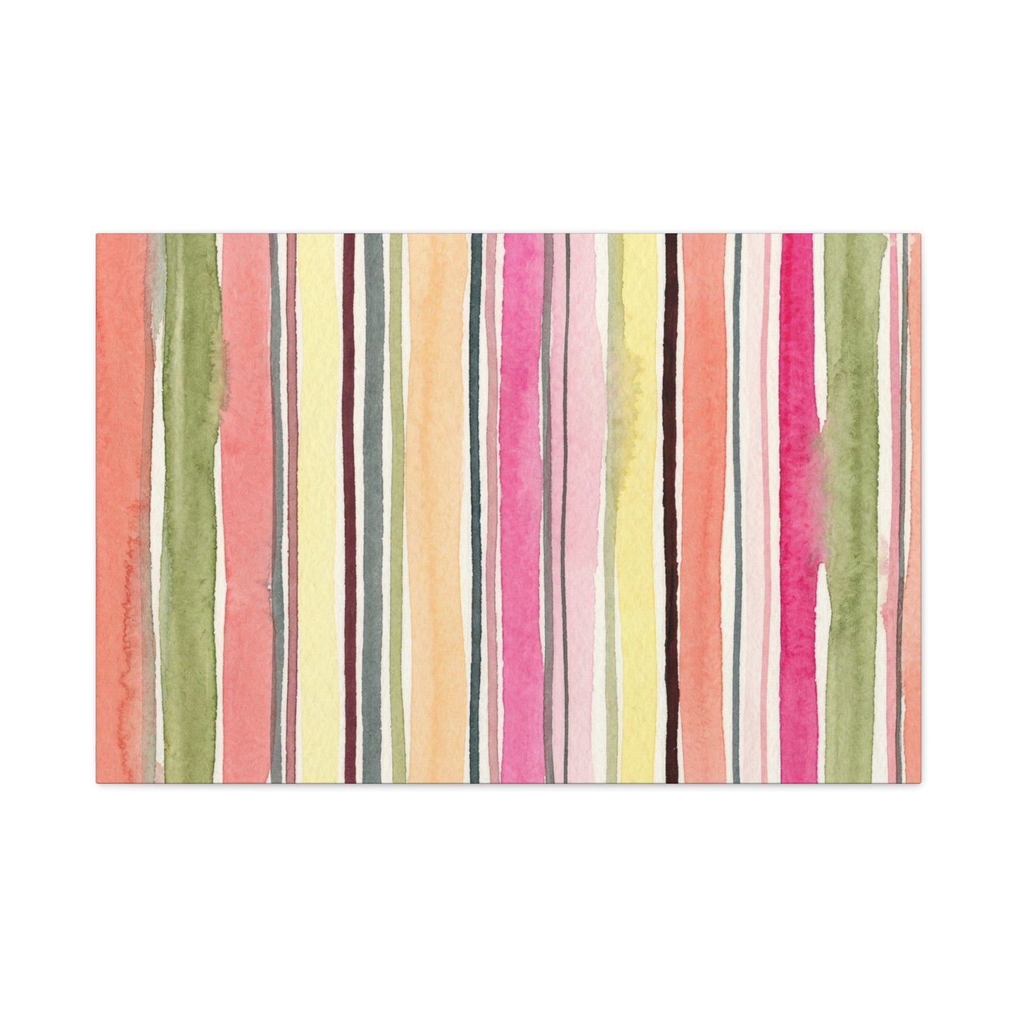 Summer Stripe Stretched Canvas Wall Art