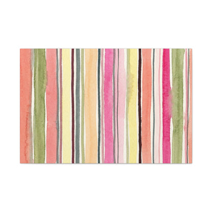Summer Stripe Stretched Canvas Wall Art