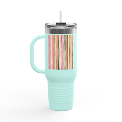 Summer Stripe 40oz Insulated Travel Mug