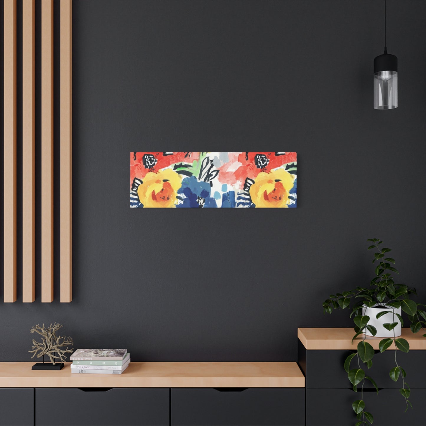 Abstract Flora Stretched Canvas Wall Art