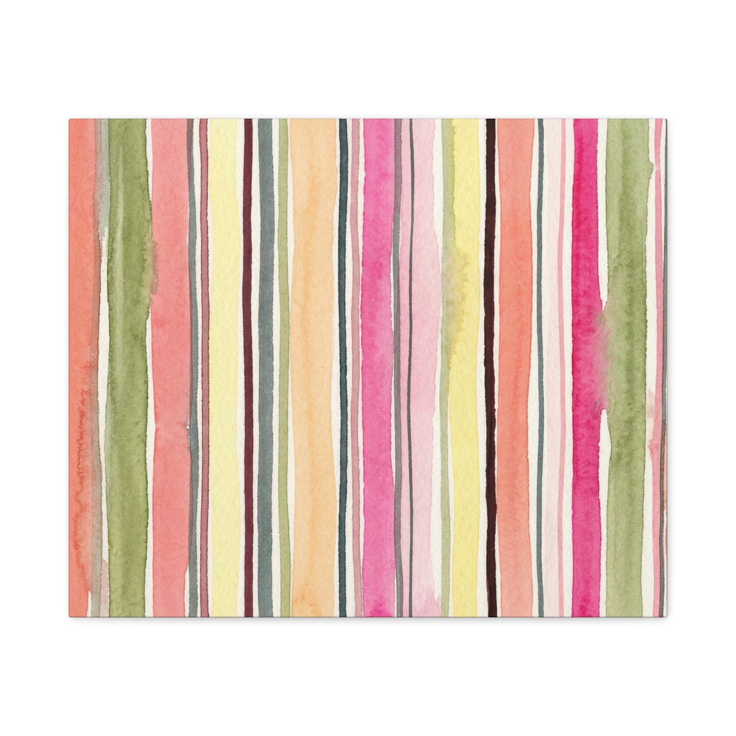 Summer Stripe Stretched Canvas Wall Art