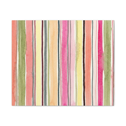 Summer Stripe Stretched Canvas Wall Art