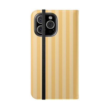 Buttercup Stripe Vegan Leather Flip Case