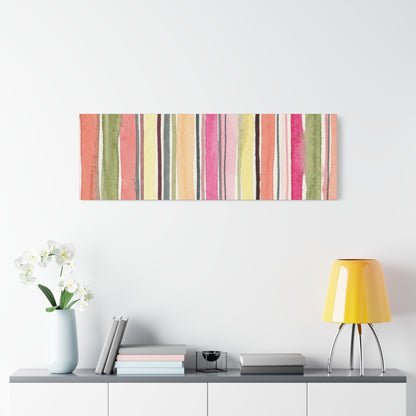 Summer Stripe Stretched Canvas Wall Art