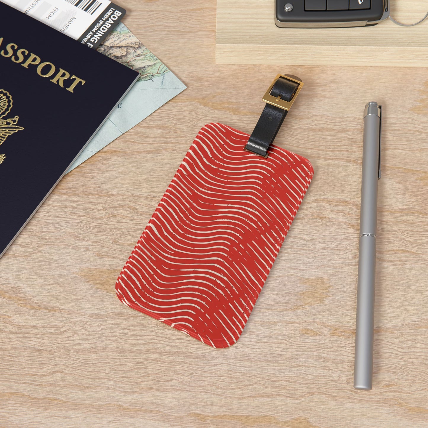 Scarlet Tide Luggage Tag