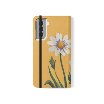 Spring Daisies Vegan Leather Flip Case