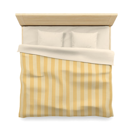 Buttercup Stripe Microfiber Duvet Cover