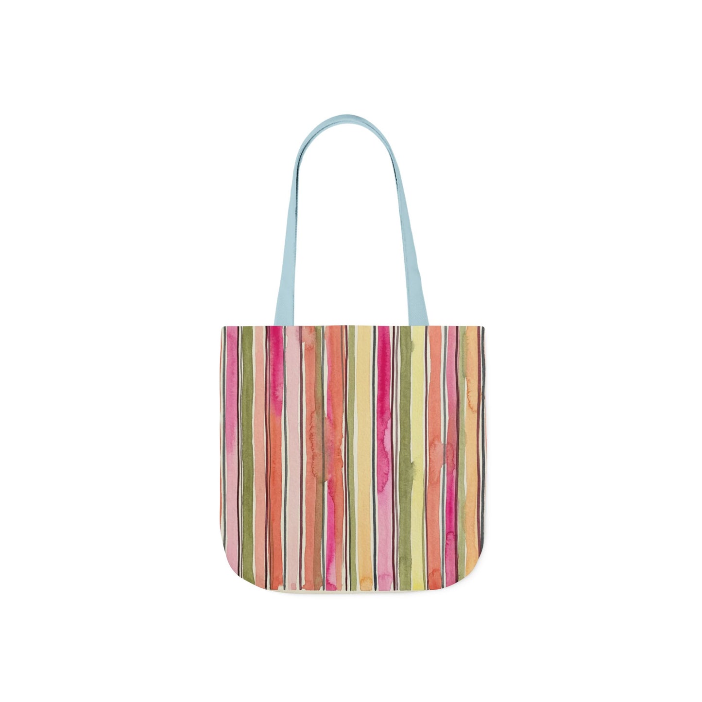 Summer Stripe Tote Bag with 5-Color Straps