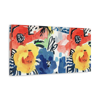 Abstract Flora Stretched Canvas Wall Art