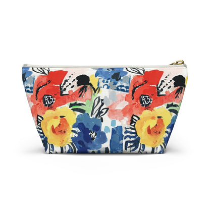 Abstract Flora Accessory Pouch