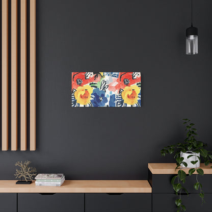 Abstract Flora Stretched Canvas Wall Art