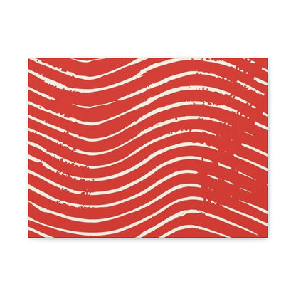 Scarlet Tide Stretched Canvas Wall Art