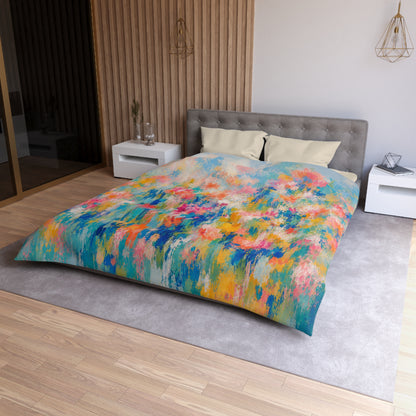 Chromatic Meadow Microfiber Duvet Cover