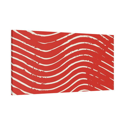 Scarlet Tide Stretched Canvas Wall Art