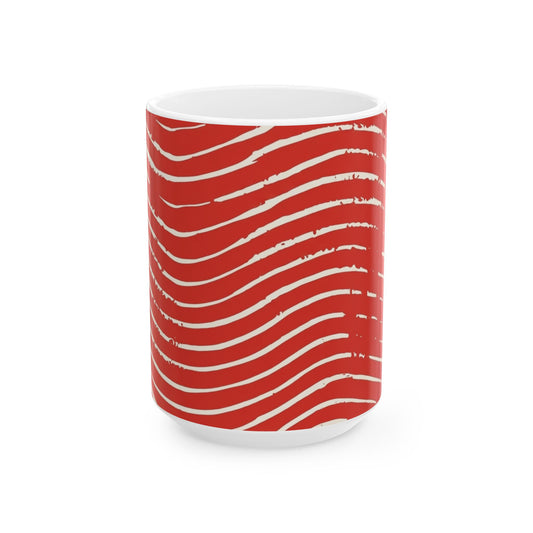 Scarlet Tide Ceramic Mug