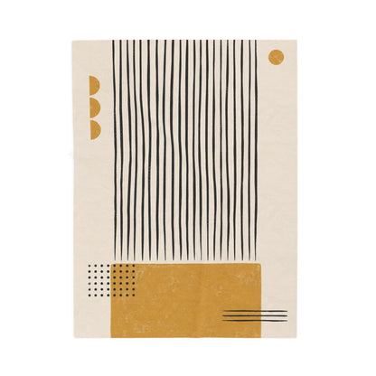 Ochre Cadence Velveteen Plush Blanket