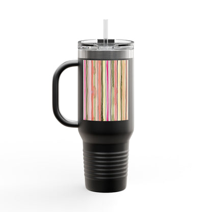 Summer Stripe 40oz Insulated Travel Mug