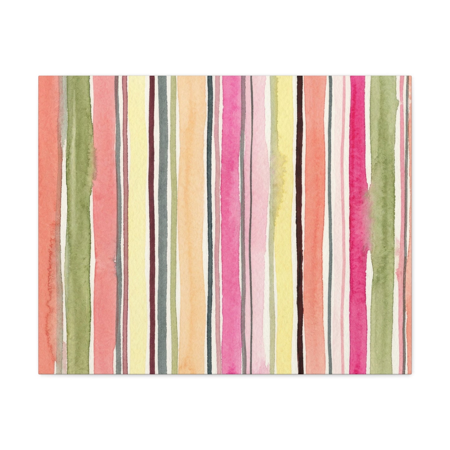Summer Stripe Stretched Canvas Wall Art