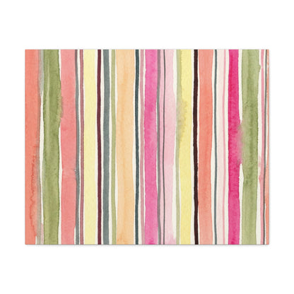 Summer Stripe Stretched Canvas Wall Art