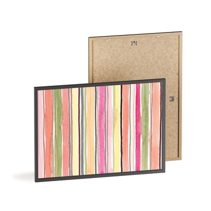 Summer Stripe Wood Framed Posters
