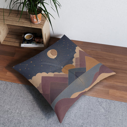 Celestial Vale Square Tufted Floor Pillow