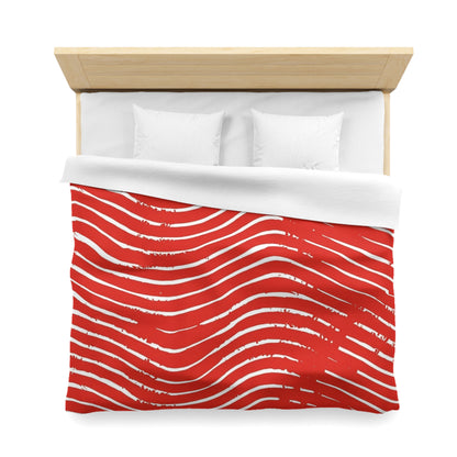 Scarlet Tide Microfiber Duvet Cover