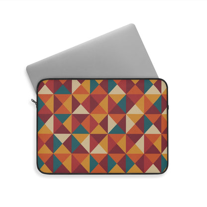 Geometric Pattern Laptop Sleeve: Stylish Protection for Laptops, Tech Accessories, Gift for Students, Unique Design, Colorful Geometry