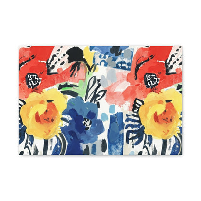 Abstract Flora Stretched Canvas Wall Art