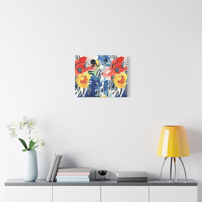 Abstract Flora Stretched Canvas Wall Art