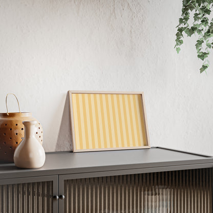 Buttercup Stripe Wood Framed Posters