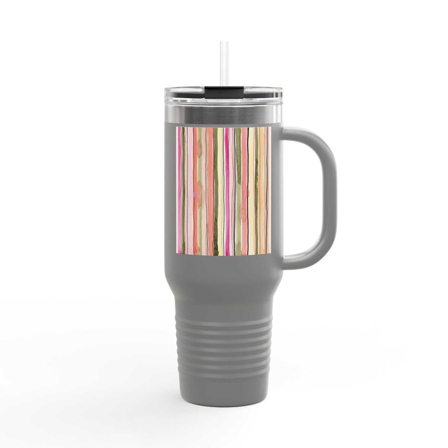 Summer Stripe 40oz Insulated Travel Mug