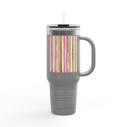 Summer Stripe 40oz Insulated Travel Mug