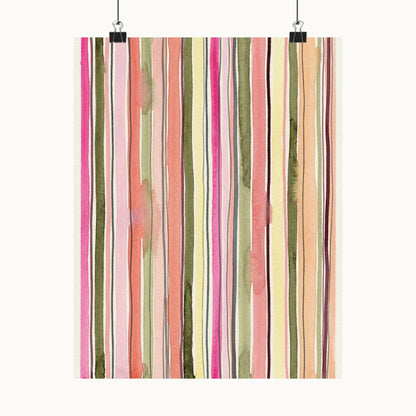 Summer Stripe Art Poster