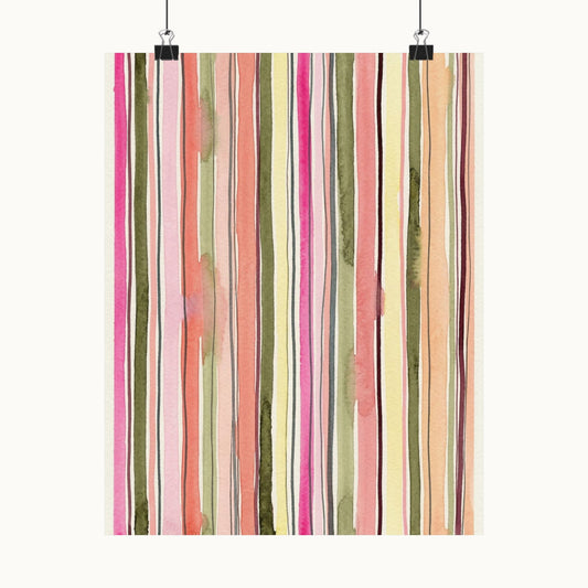 Summer Stripe Art Poster