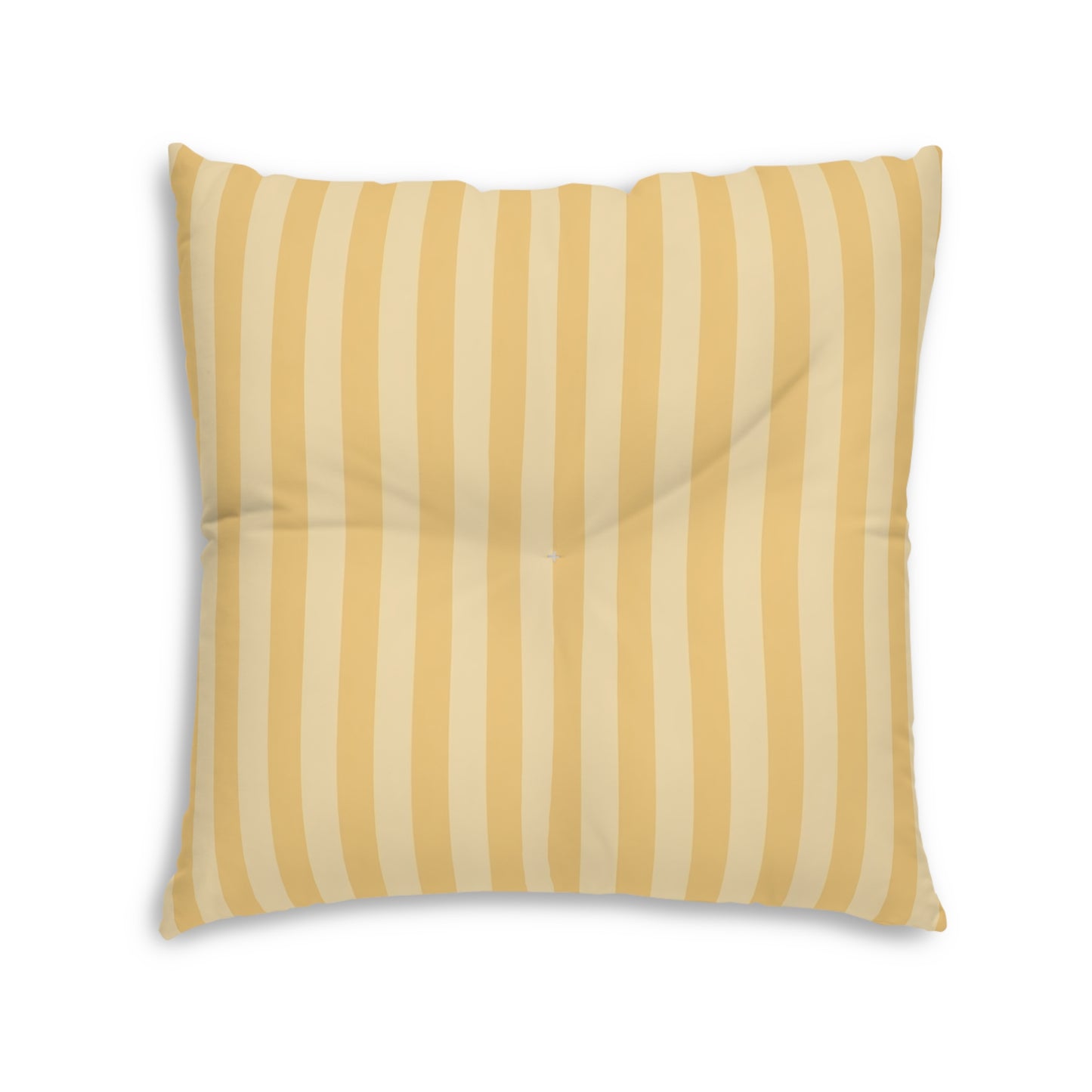 Buttercup Stripe Square Tufted Floor Pillow