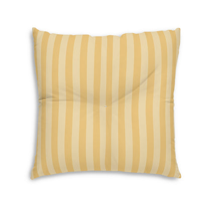 Buttercup Stripe Square Tufted Floor Pillow