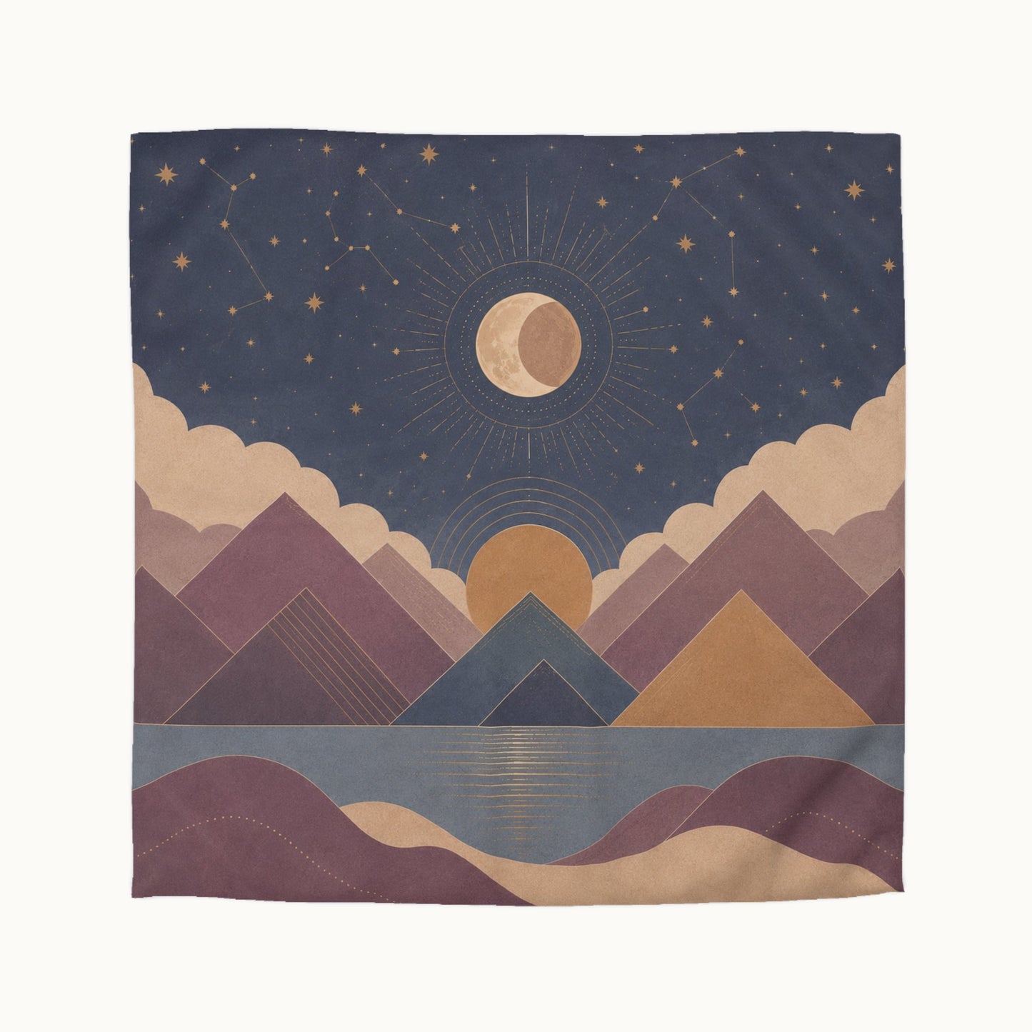 Celestial Vale Microfiber Duvet Cover