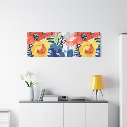 Abstract Flora Stretched Canvas Wall Art
