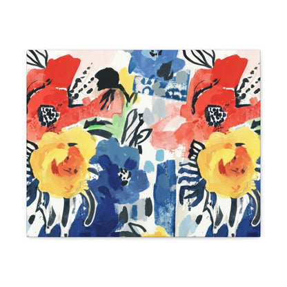 Abstract Flora Stretched Canvas Wall Art