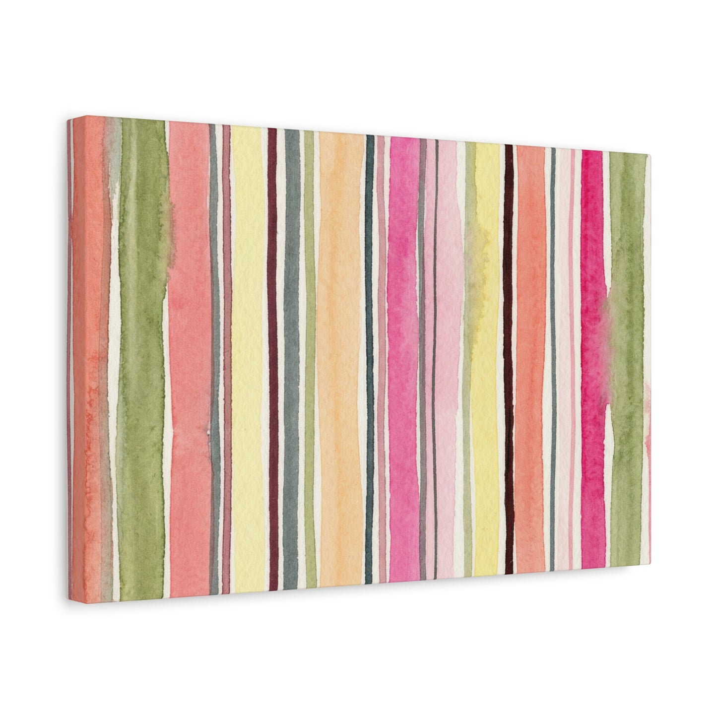 Summer Stripe Stretched Canvas Wall Art